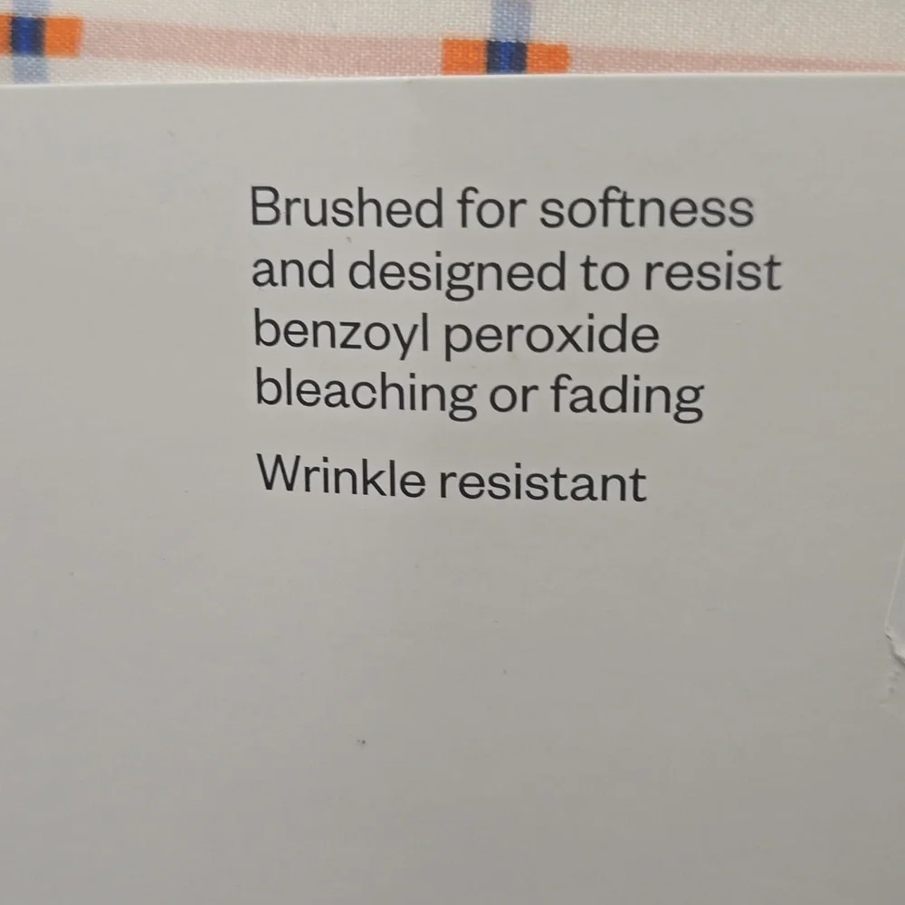 New Room Essentials Microfiber Sheet Set Cream‎ Orange Blue Twin/Twin XL